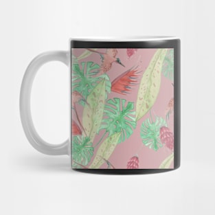 Pink Tropical Birds Mug